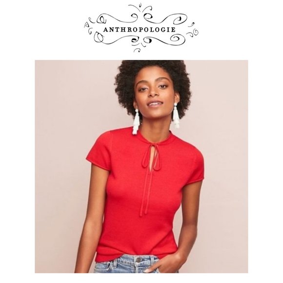 Anthropologie Sweaters - Anthropologie Merino Wool Short Sleeve Sweater